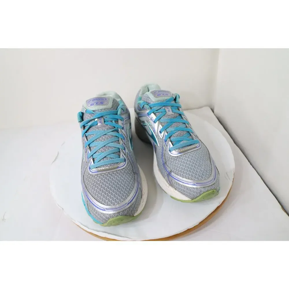 Brooks Womens Adrenaline GTS 16 Running Shoes Gray 1202031B170 Stripe Mesh 10 B - Picture 1 of 9